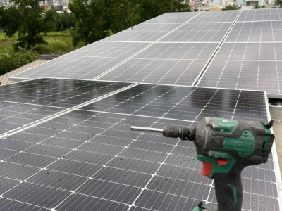 Hoàn tất hệ thống điện mặt trời 5.8kwp lưu trữ 5kwh