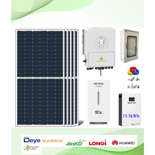 Hệ 10kwp lưu trữ 14.3kwh 1 pha