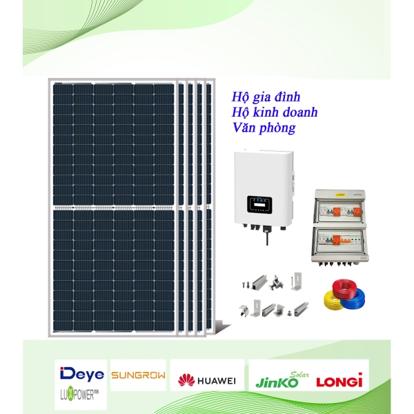 Hệ 7kwp 1 pha hoà lưới bám tải